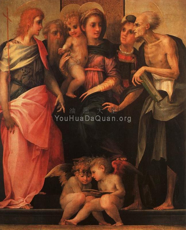 Madonna Enthroned with Four Saints - 罗素·菲伦蒂诺